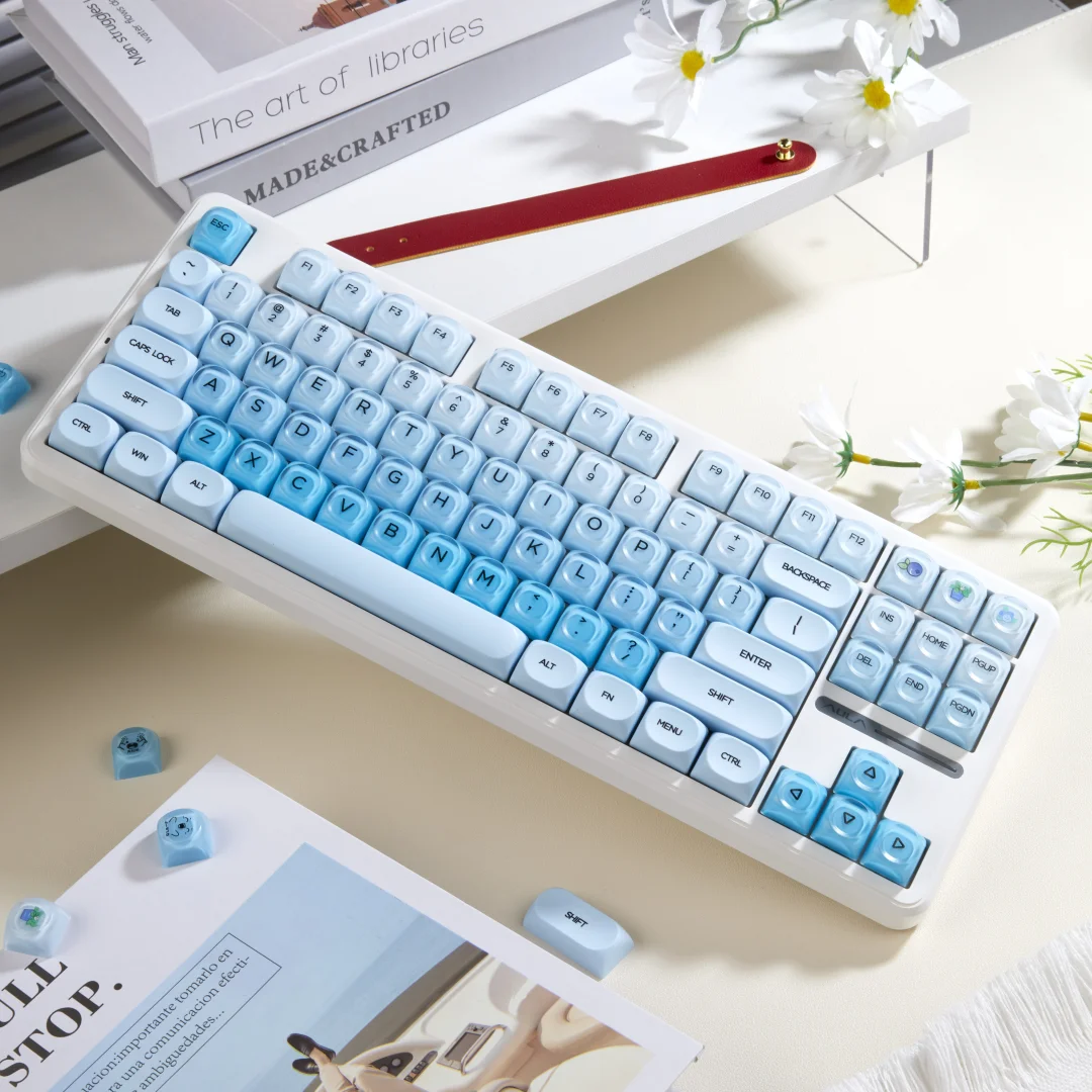 ZayDen Crystaluxe Series - Ocean Fade MOA PBT Keycap Set - ZayDen