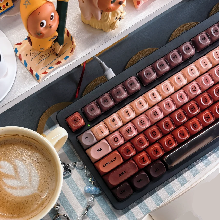 ZayDen Crystaluxe Series - Ocean Fade MOA PBT Keycap Set - ZayDen