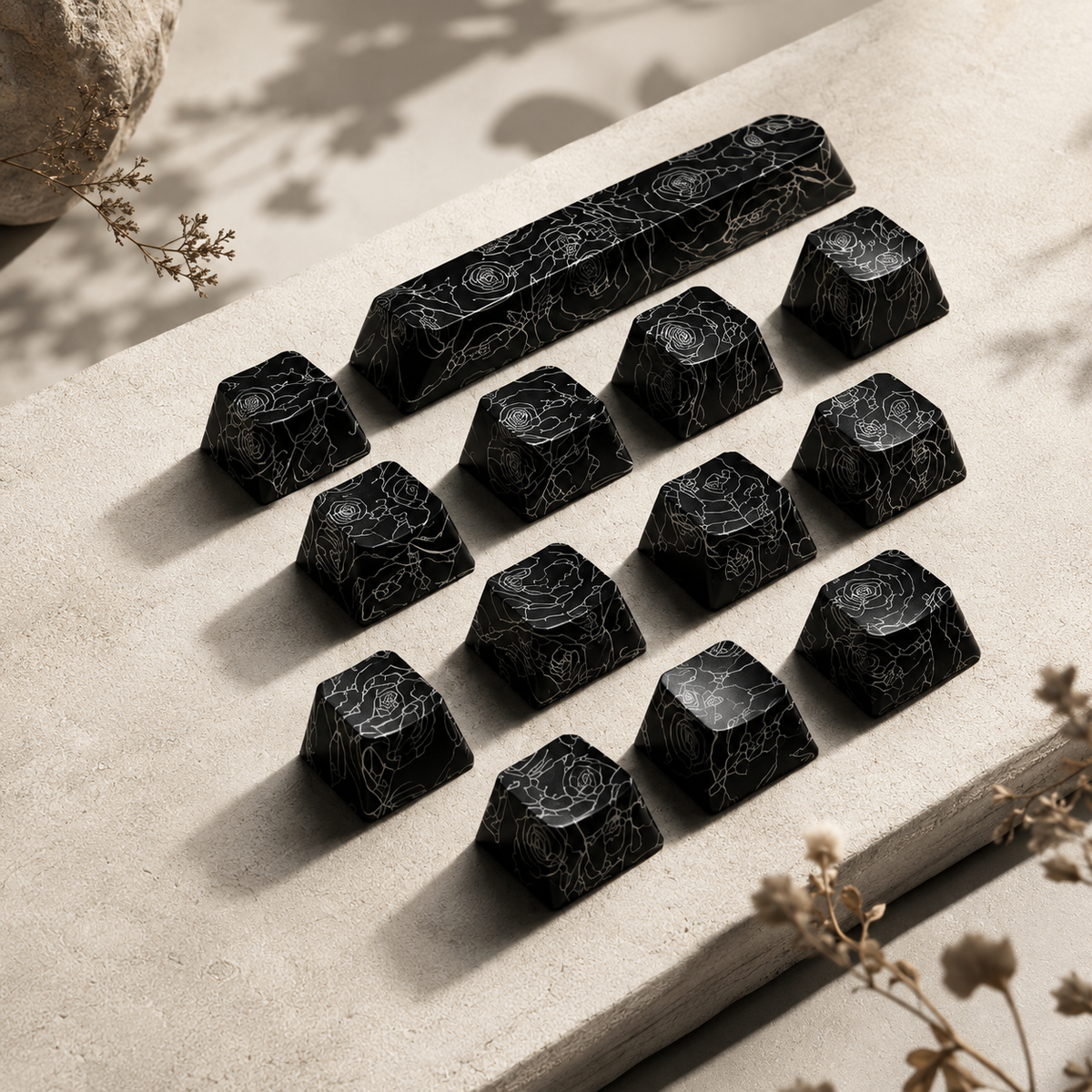 ZayDen Void — Rosethorn · 118-Key OEM Shine-Through Keycap Set