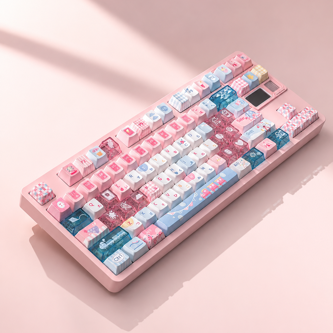 ZayDen Bloom — Roselle · 161-Key Cherry Profile Keycap Set