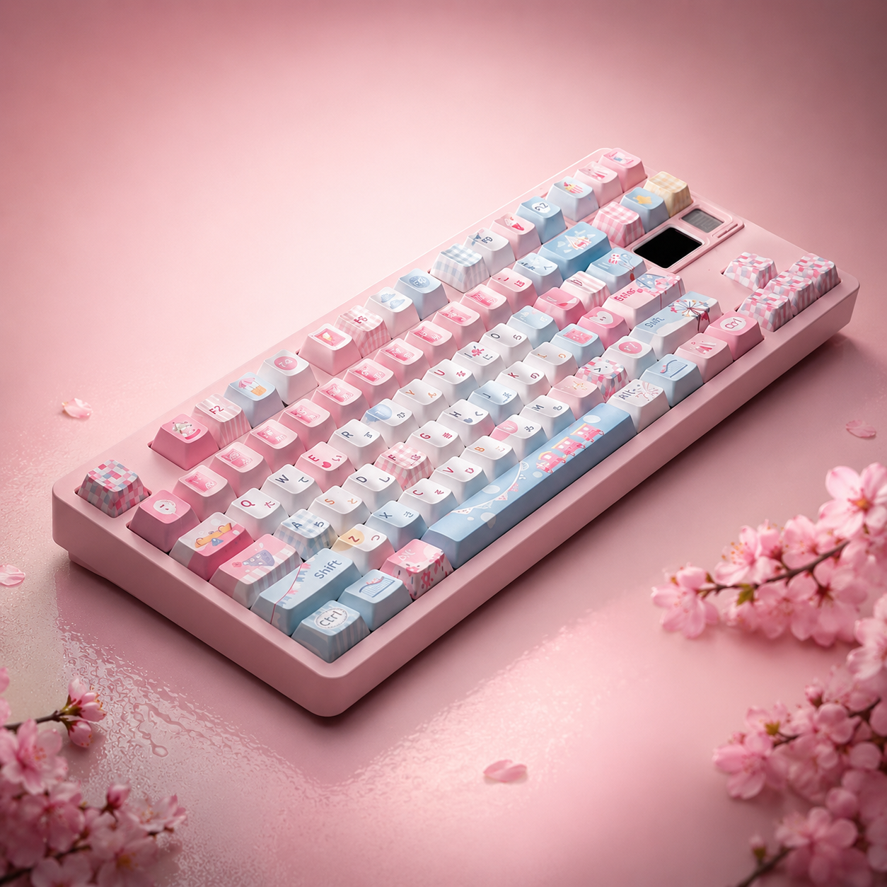 ZayDen Bloom — Roselle · 161-Key Cherry Profile Keycap Set