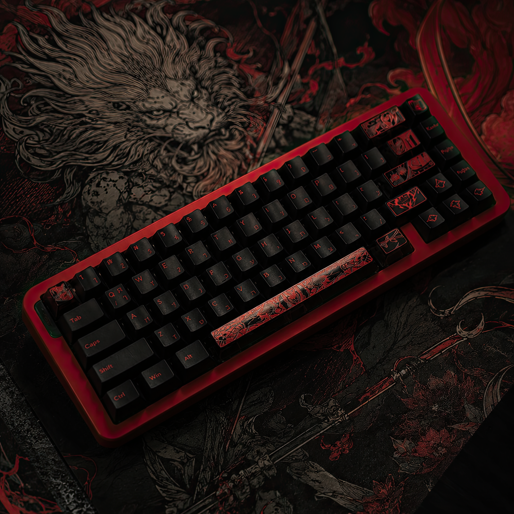 ZayDen Void — Scarleth Rune · 142-Key Cherry Profile Keycap Set