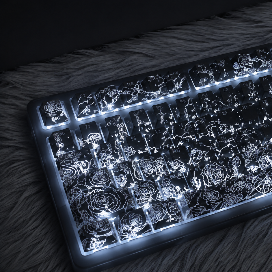 ZayDen Void — Rosethorn · 118-Key OEM Shine-Through Keycap Set