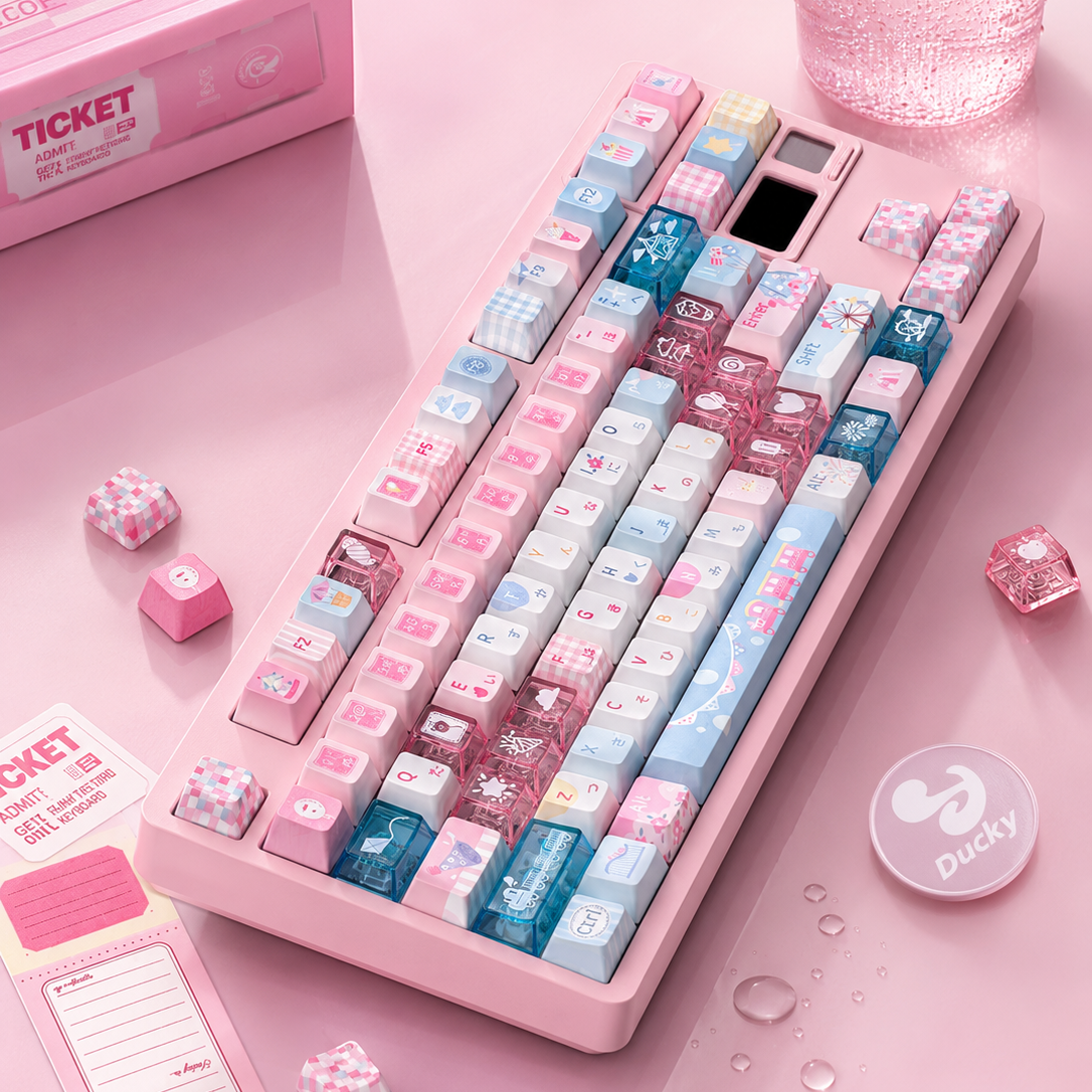ZayDen Bloom — Roselle · 161-Key Cherry Profile Keycap Set
