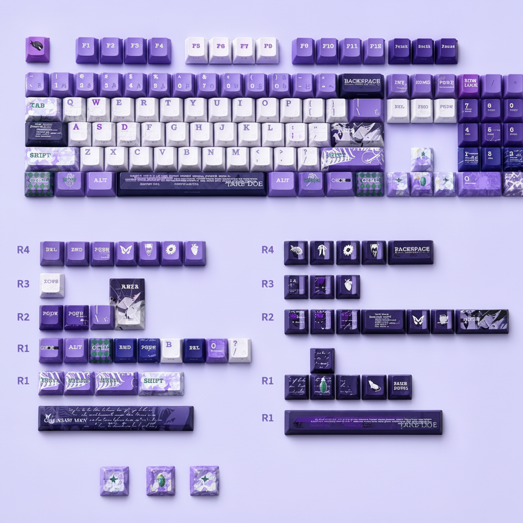 ZayDen Sekai — Reze Anime Translucent PBT Cherry Profile Keycaps