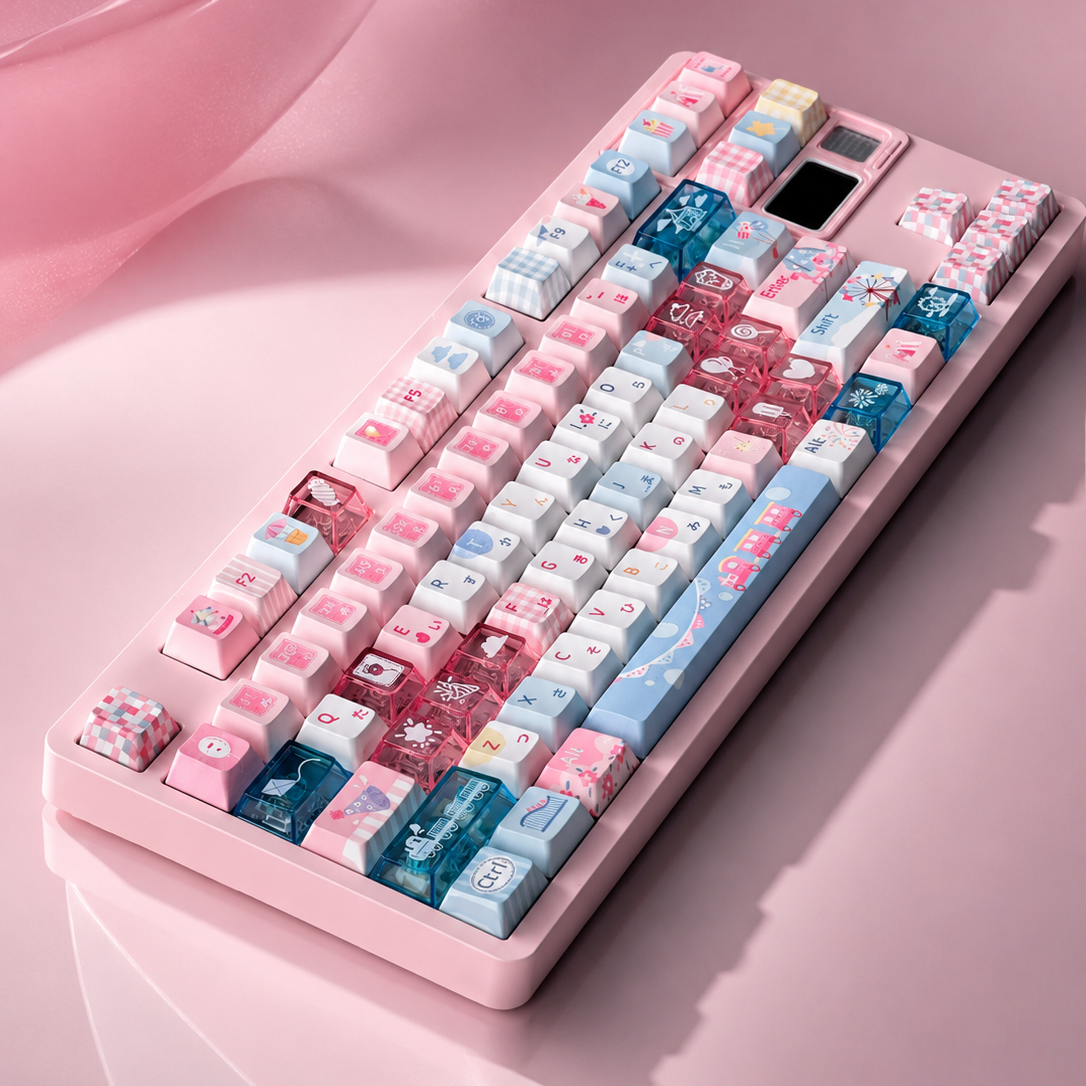ZayDen Bloom — Roselle · 161-Key Cherry Profile Keycap Set