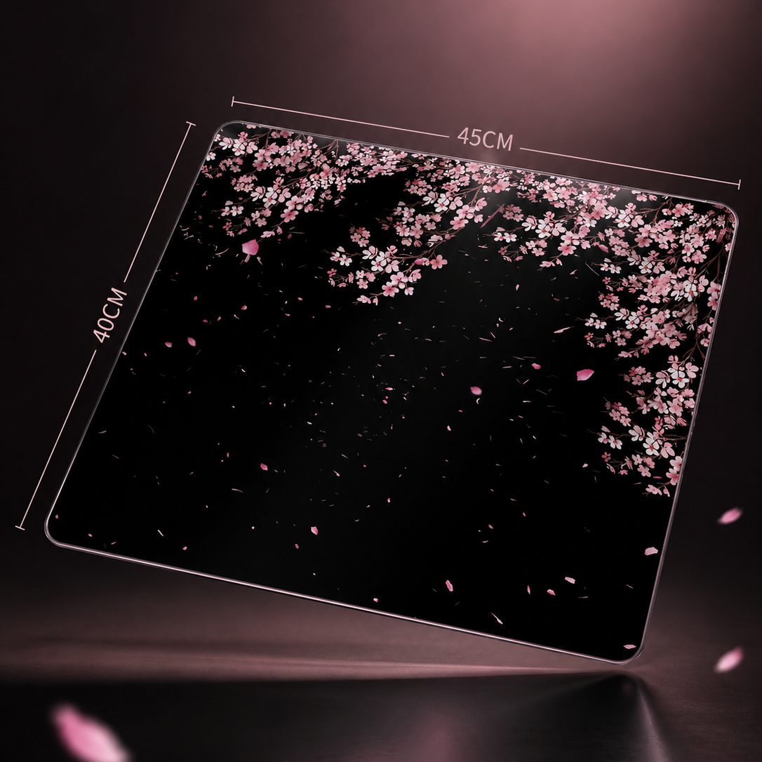 Zayden Glass — Yoru Sakura · Photovoltaic Glass Mousepad