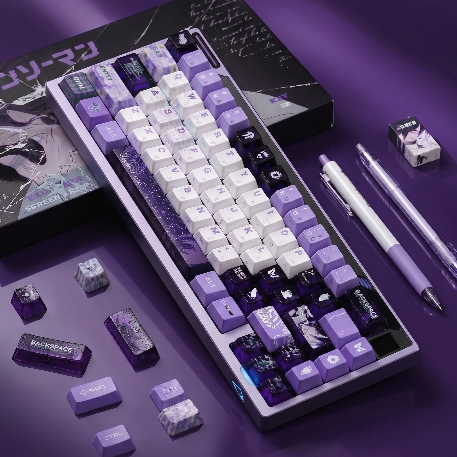 ZayDen Sekai — Reze Anime Translucent PBT Cherry Profile Keycaps