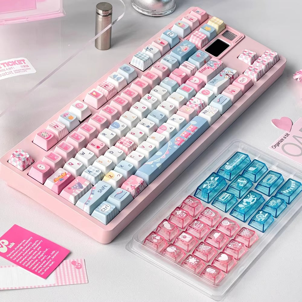 ZayDen Bloom — Roselle · 161-Key Cherry Profile Keycap Set
