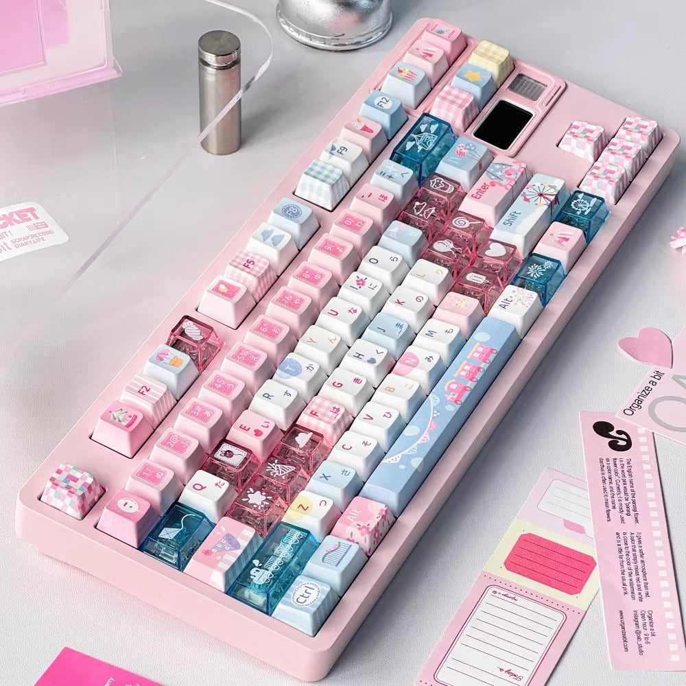 ZayDen Bloom — Roselle · 161-Key Cherry Profile Keycap Set