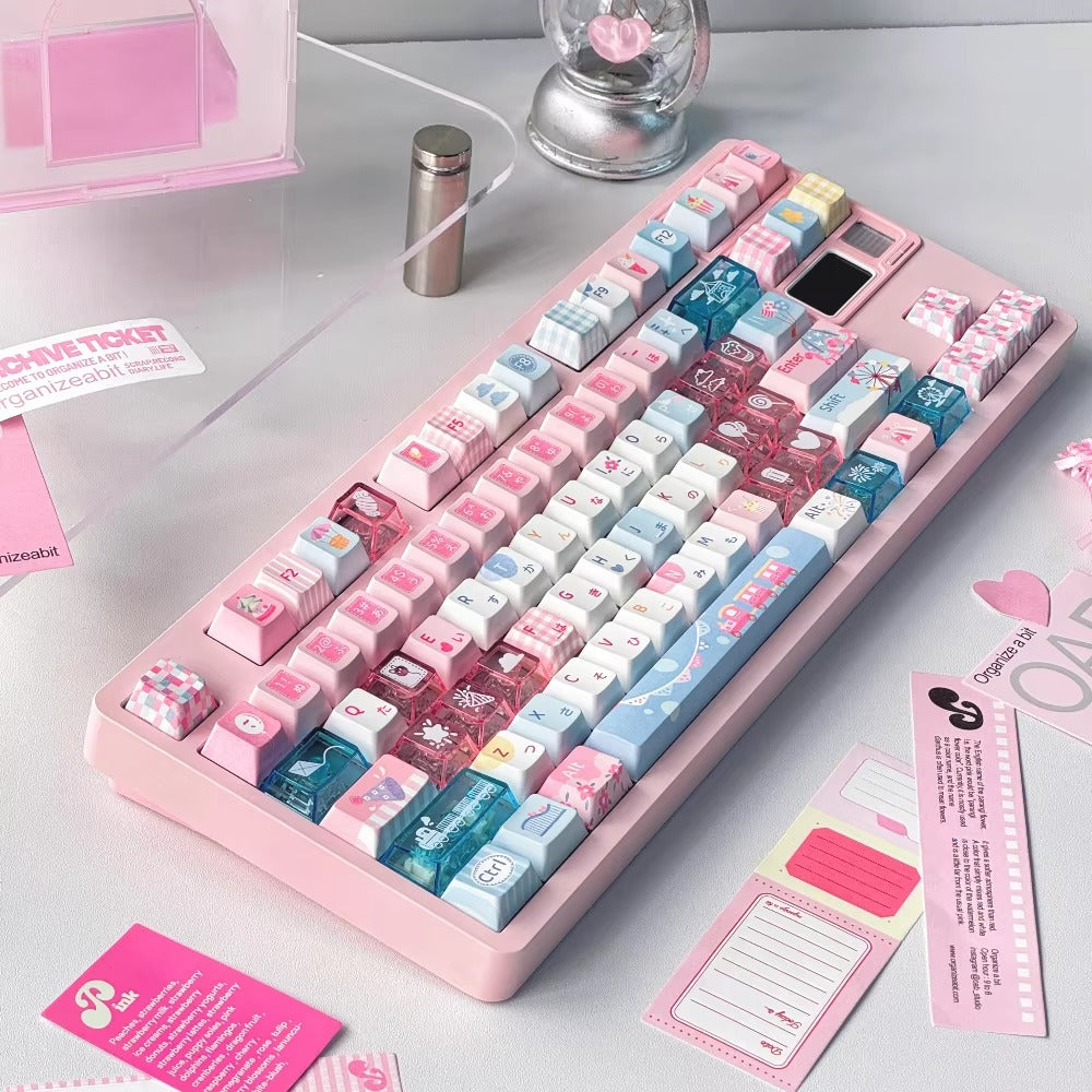 ZayDen Bloom — Roselle · 161-Key Cherry Profile Keycap Set